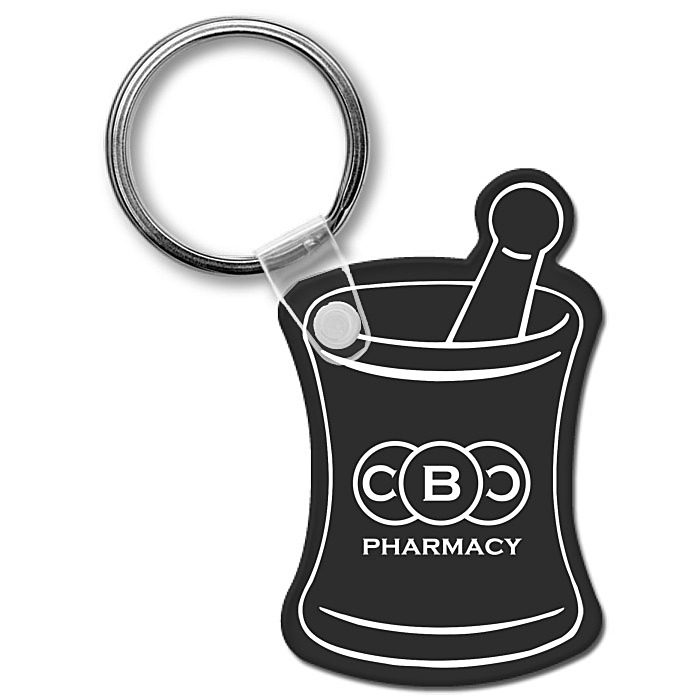 Custom Mortar & Pestle Soft Keychain - Opaque