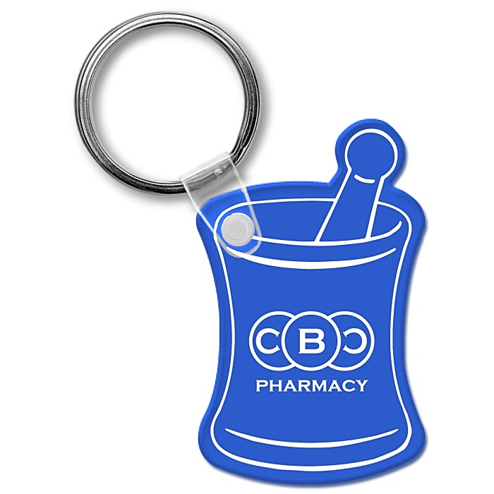 Custom Mortar & Pestle Soft Keychain - Opaque