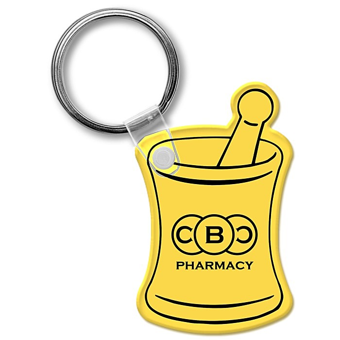 Custom Mortar & Pestle Soft Keychain - Opaque