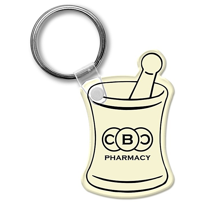 Custom Mortar & Pestle Soft Keychain - Opaque