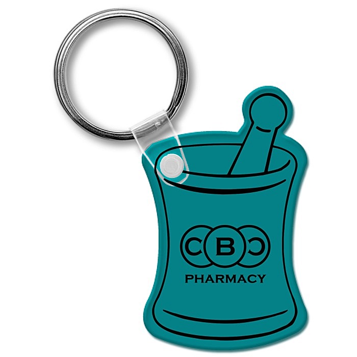 Custom Mortar & Pestle Soft Keychain - Opaque