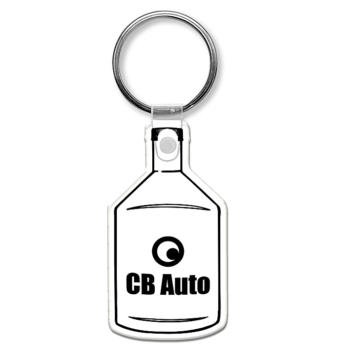Custom Oil Bottle Soft Keychain - Opaque