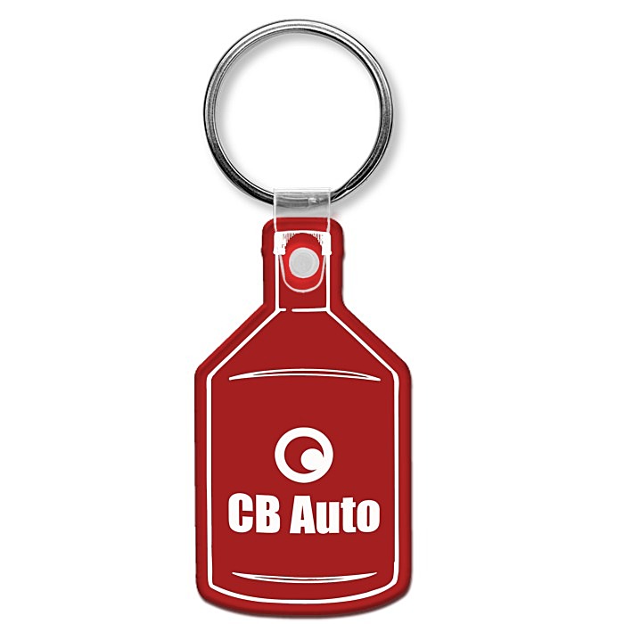 Custom Oil Bottle Soft Keychain - Opaque