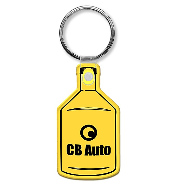 Custom Oil Bottle Soft Keychain - Opaque