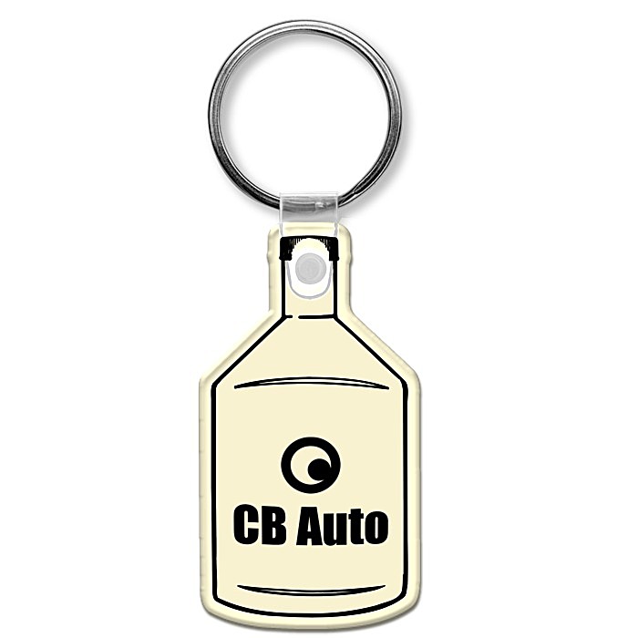 Custom Oil Bottle Soft Keychain - Opaque