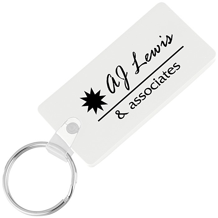 Custom Rounded Corner Rectangle Soft Keychain - Opaque