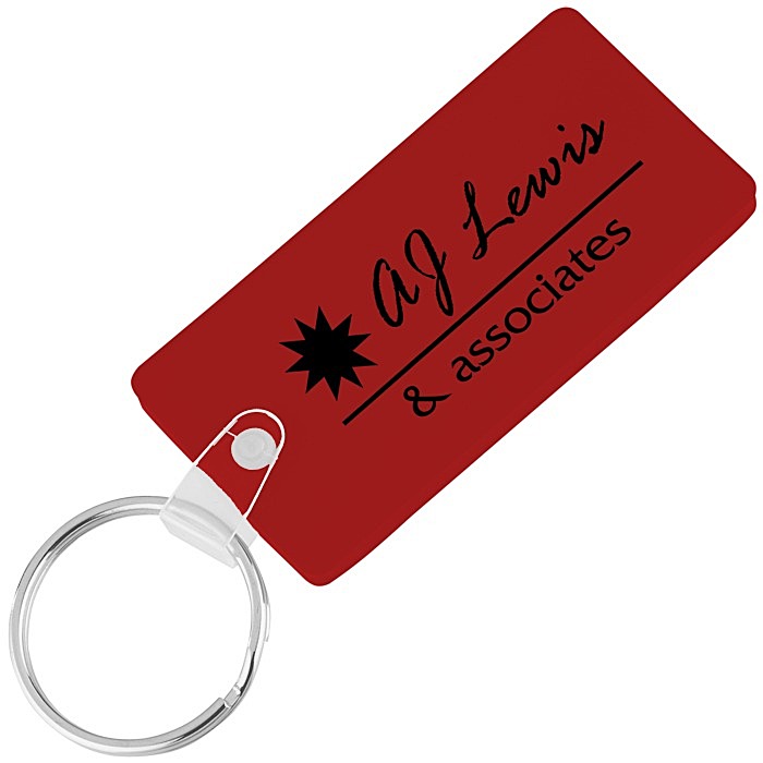 Custom Rounded Corner Rectangle Soft Keychain - Opaque