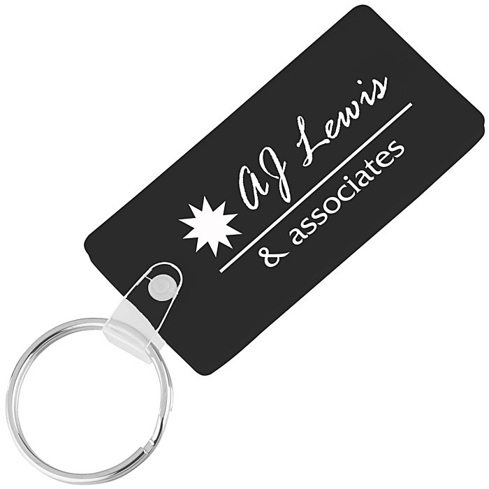 Custom Rounded Corner Rectangle Soft Keychain - Opaque