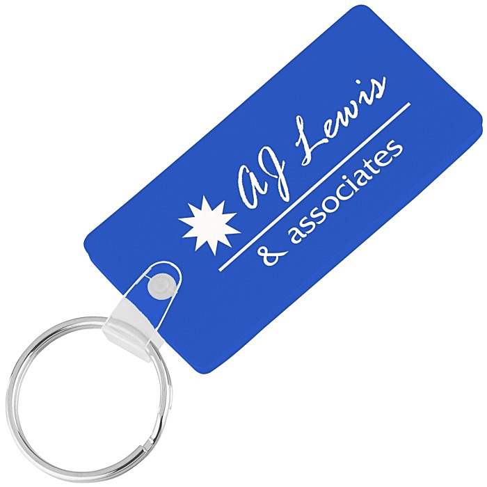 Custom Rounded Corner Rectangle Soft Keychain - Opaque