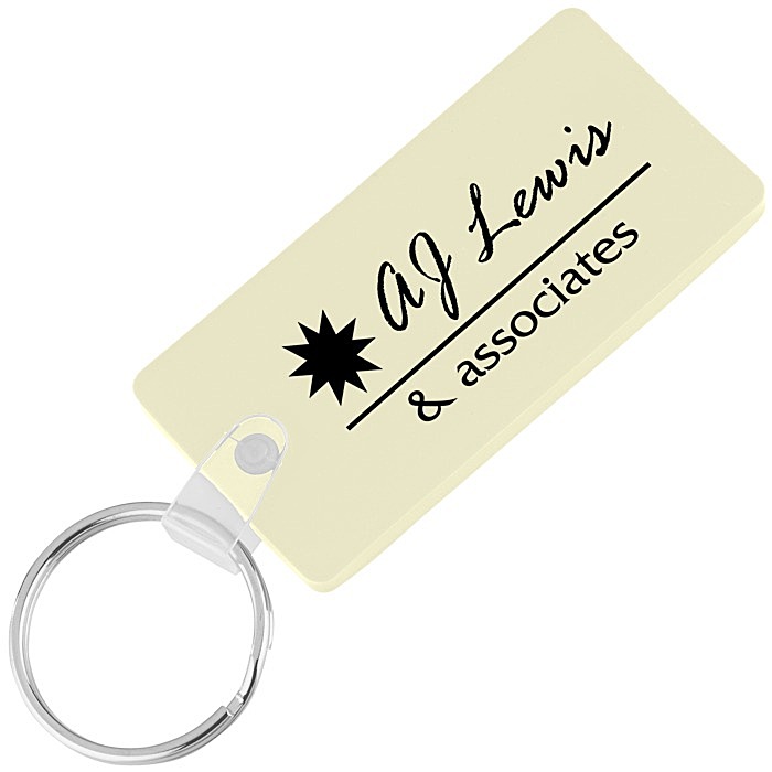 Custom Rounded Corner Rectangle Soft Keychain - Opaque