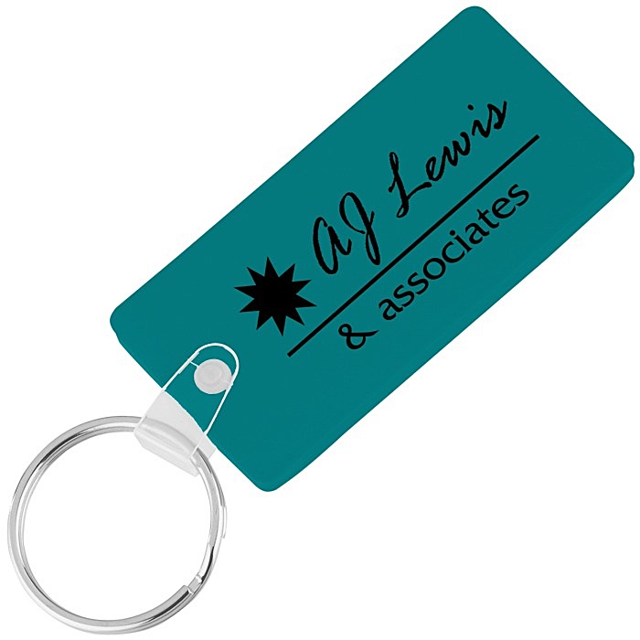 Custom Rounded Corner Rectangle Soft Keychain - Opaque