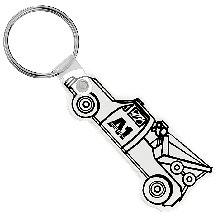 Custom Tow Truck Soft Keychain - Opaque