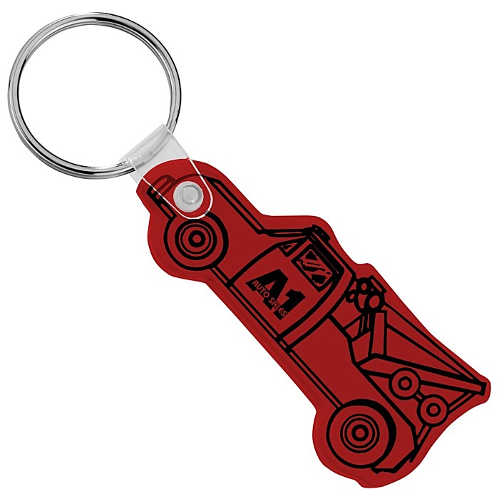 Custom Tow Truck Soft Keychain - Opaque