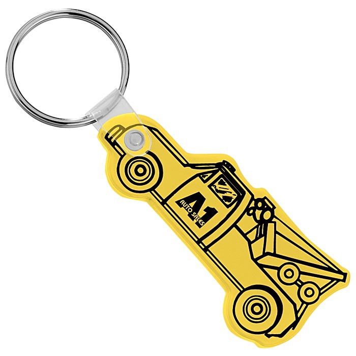 Custom Tow Truck Soft Keychain - Opaque
