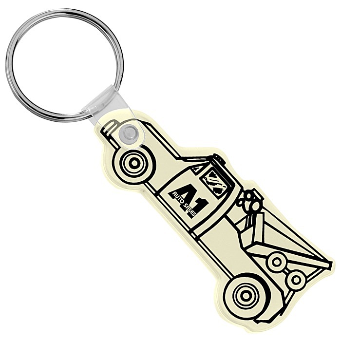 Custom Tow Truck Soft Keychain - Opaque