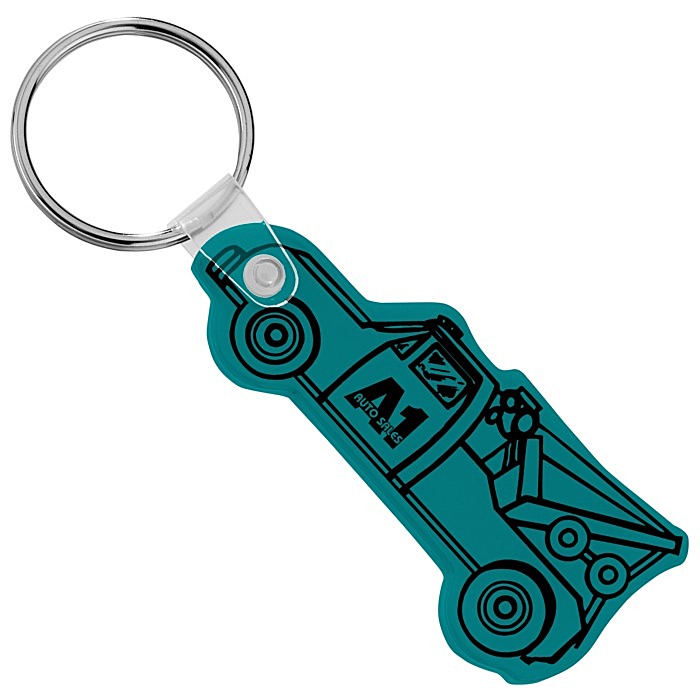 Custom Tow Truck Soft Keychain - Opaque