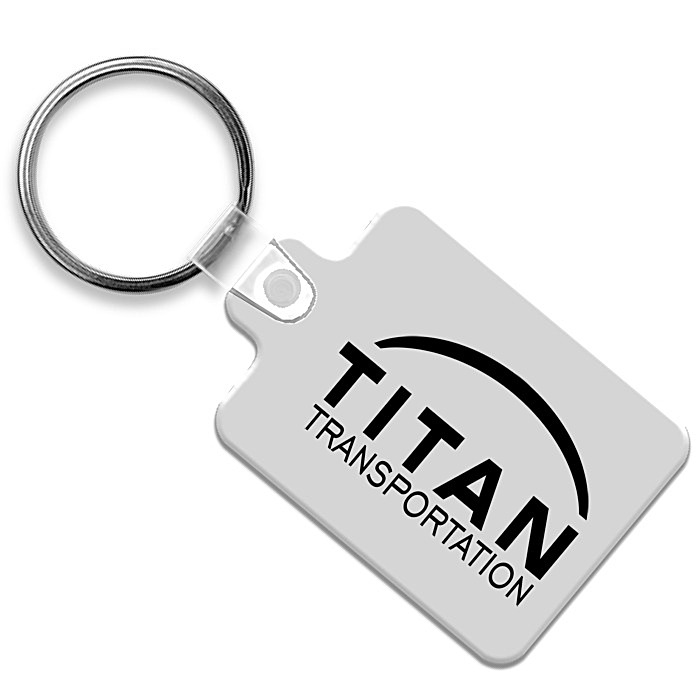 Custom Rectangle with Tab Soft Keychain - Opaque