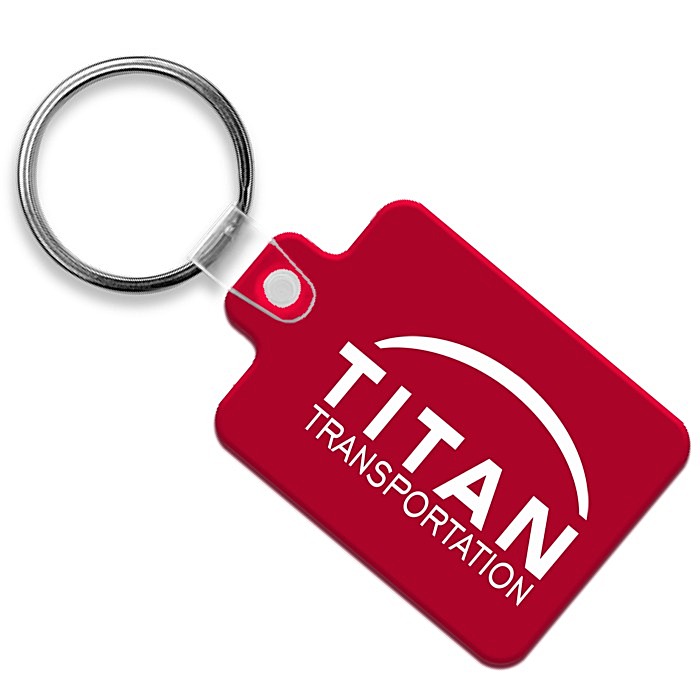 Custom Rectangle with Tab Soft Keychain - Opaque
