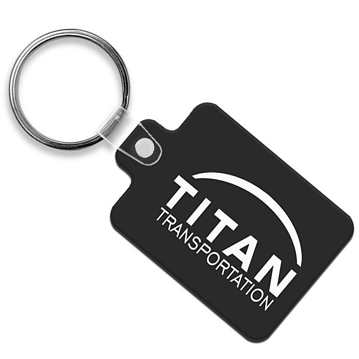 Custom Rectangle with Tab Soft Keychain - Opaque