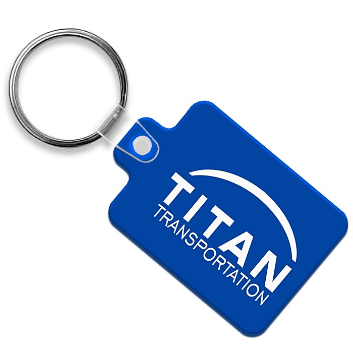 Custom Rectangle with Tab Soft Keychain - Opaque