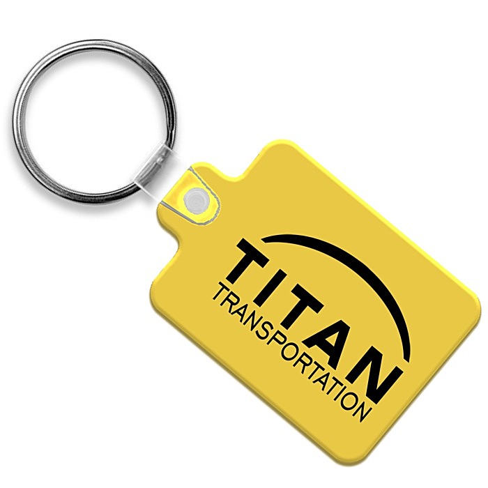 Custom Rectangle with Tab Soft Keychain - Opaque