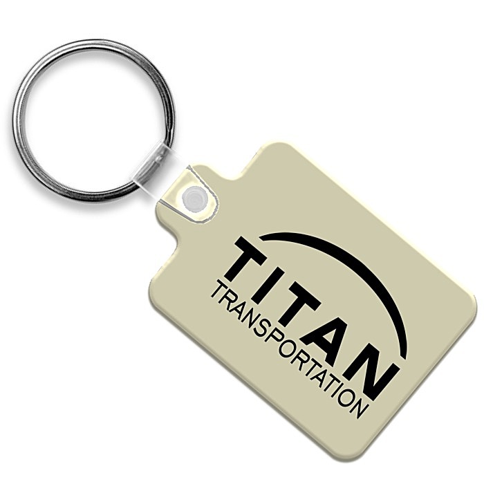 Custom Rectangle with Tab Soft Keychain - Opaque