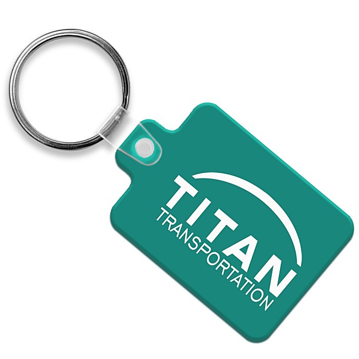 Custom Rectangle with Tab Soft Keychain - Opaque