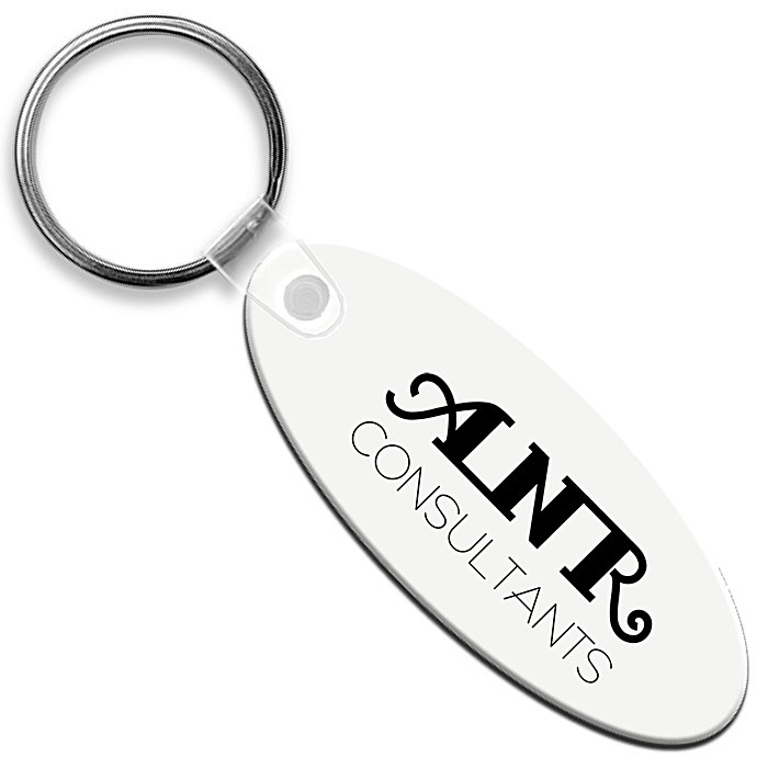 Custom Small Oval Soft Keychain - Opaque