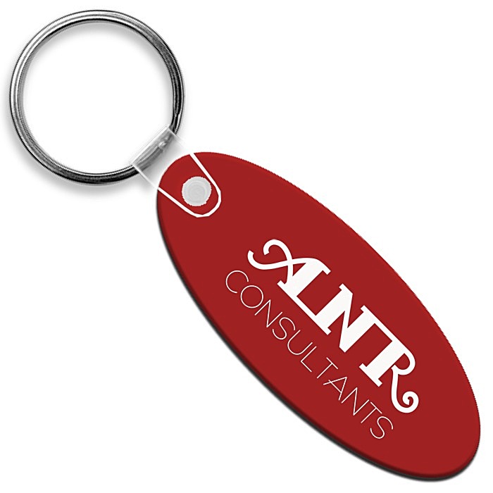 Custom Small Oval Soft Keychain - Opaque