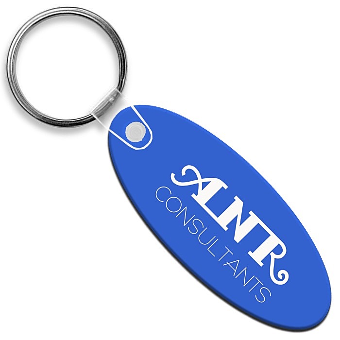 Custom Small Oval Soft Keychain - Opaque