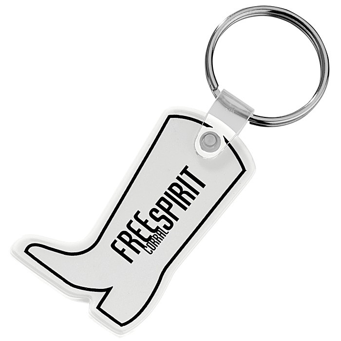 Custom Western Boot Soft Keychain - Opaque
