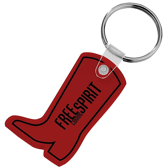 Custom Western Boot Soft Keychain - Opaque