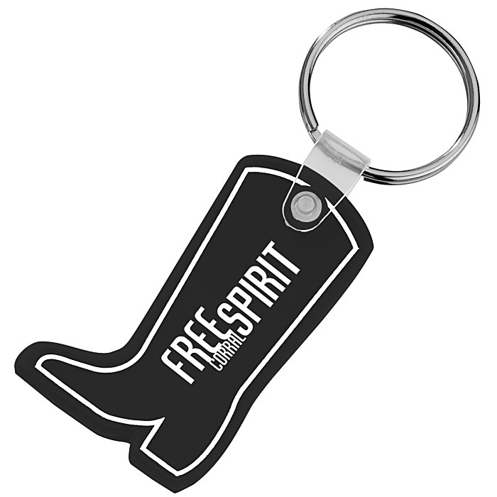 Custom Western Boot Soft Keychain - Opaque