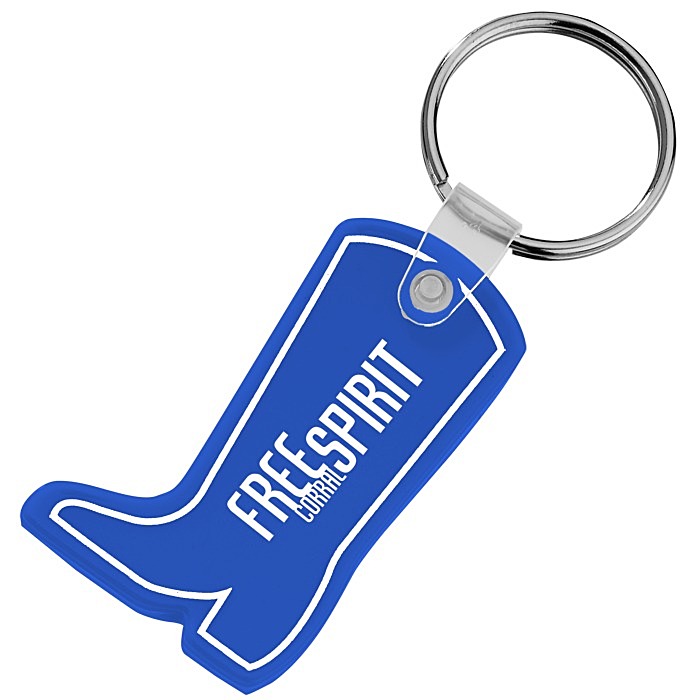 Custom Western Boot Soft Keychain - Opaque