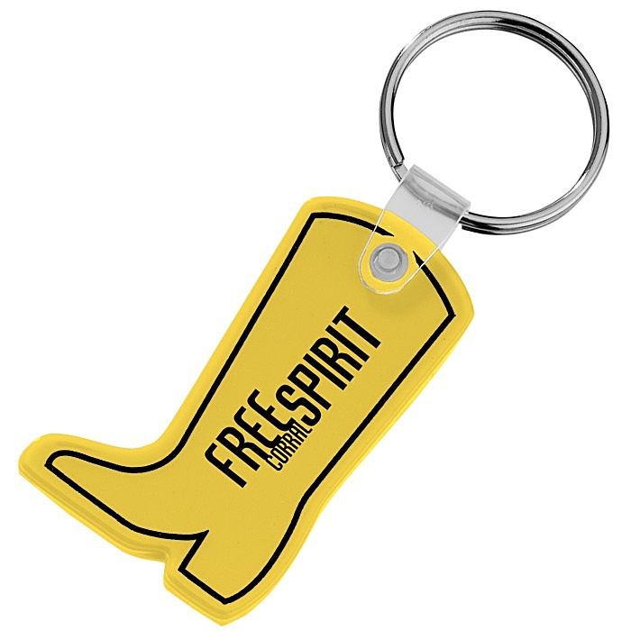 Custom Western Boot Soft Keychain - Opaque