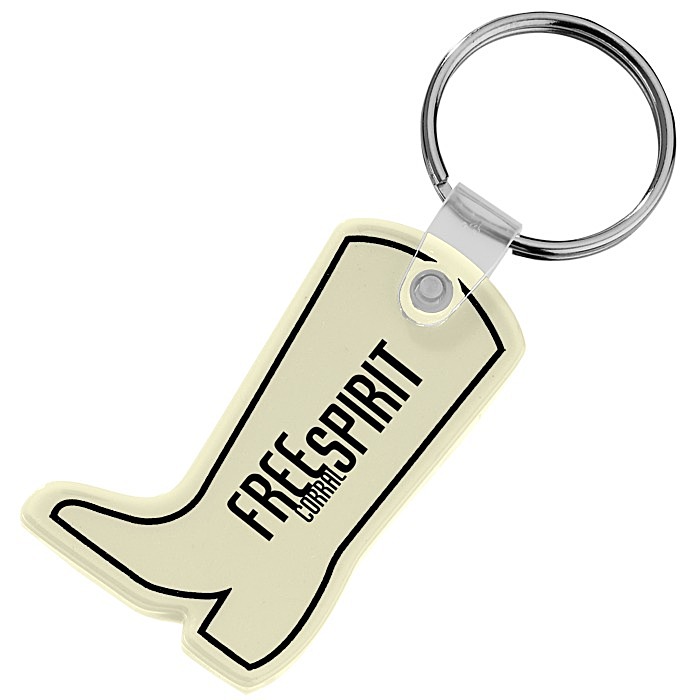 Custom Western Boot Soft Keychain - Opaque