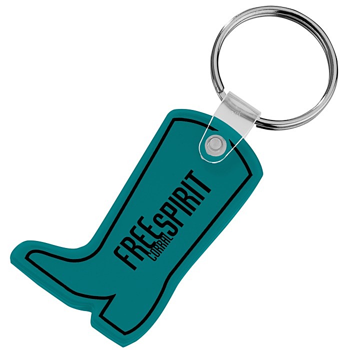 Custom Western Boot Soft Keychain - Opaque