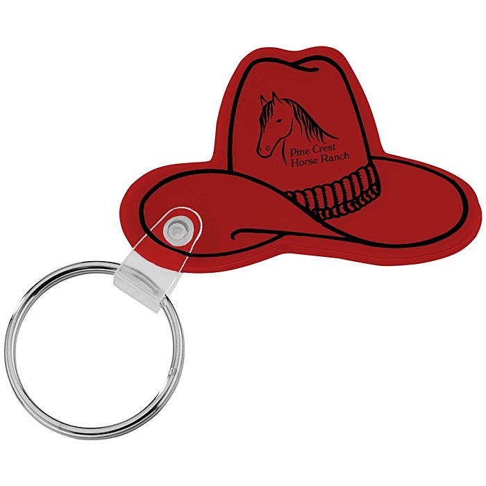 Custom Western Hat Soft Keychain - Opaque