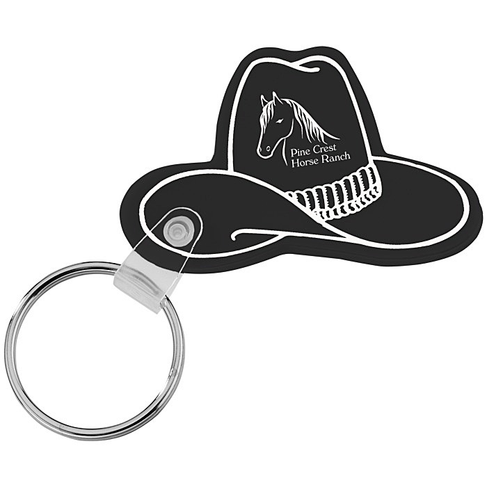 Custom Western Hat Soft Keychain - Opaque