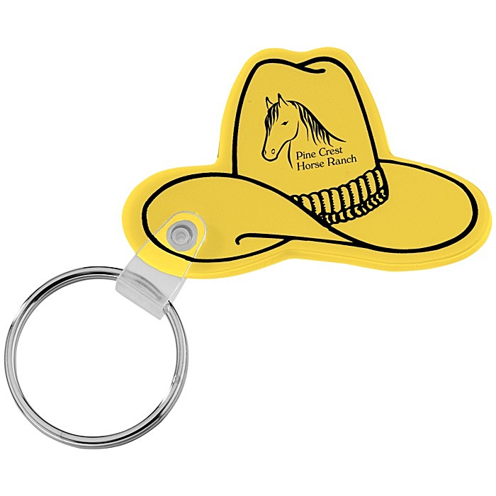 Custom Western Hat Soft Keychain - Opaque