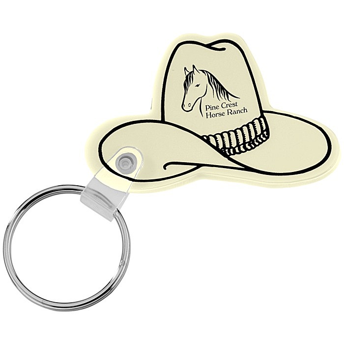 Custom Western Hat Soft Keychain - Opaque
