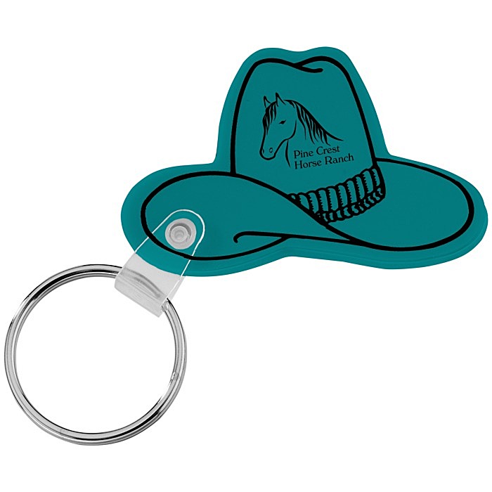 Custom Western Hat Soft Keychain - Opaque