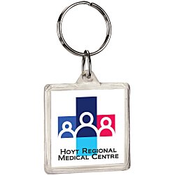 Custom Crystal Acrylic Keychain - Square