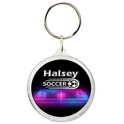 Custom Crystal Acrylic Keychain - Round