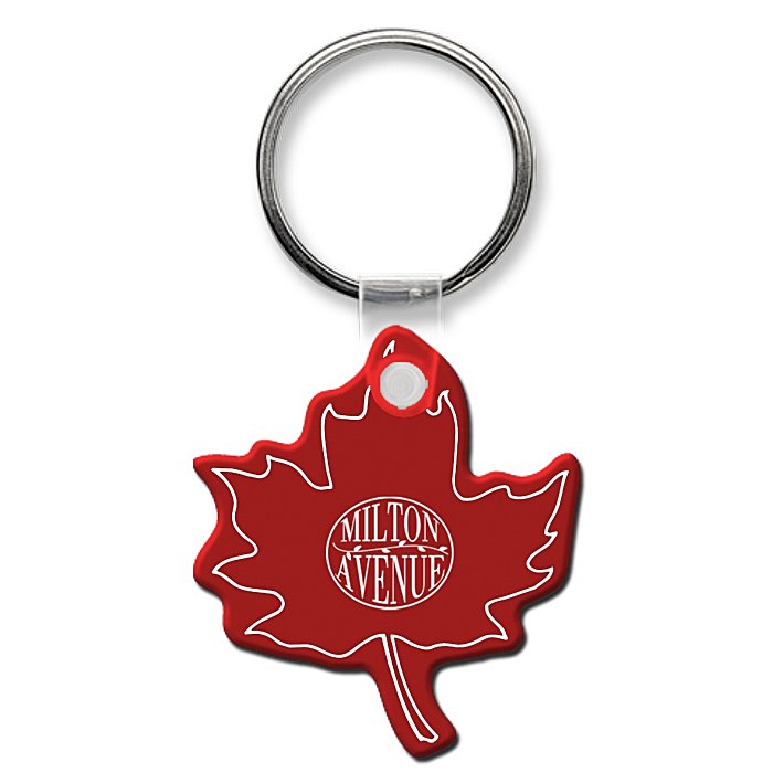 Custom Maple Leaf Soft Keychain - Opaque