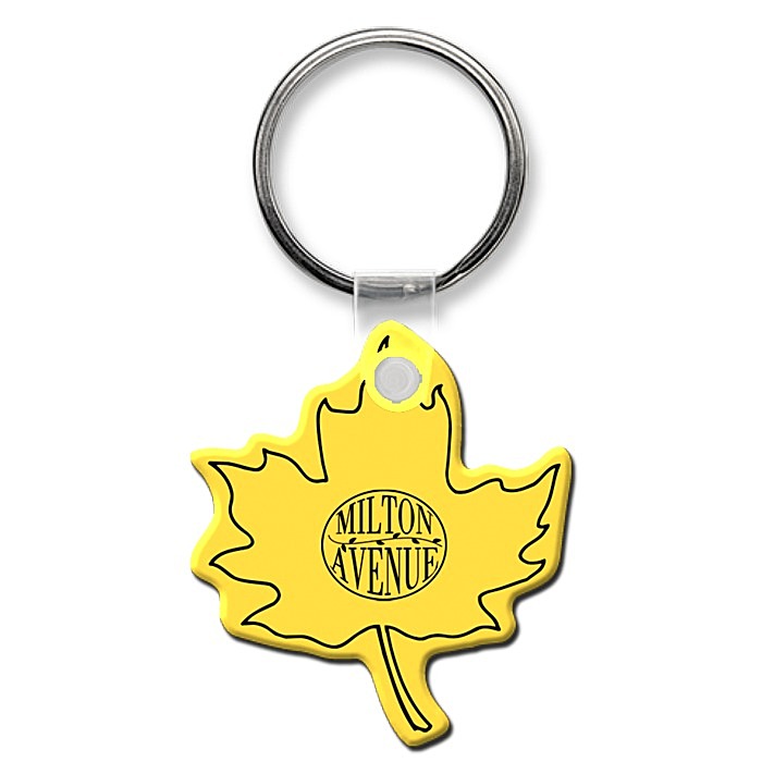 Custom Maple Leaf Soft Keychain - Opaque