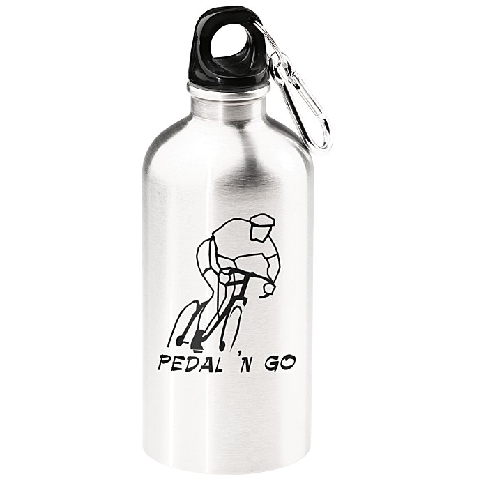 Custom Carabiner Stainless Steel Water Bottle - 16 oz. - 24 hr