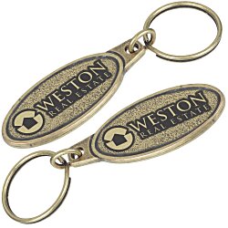 Custom Econo Metal Keychain - Oval