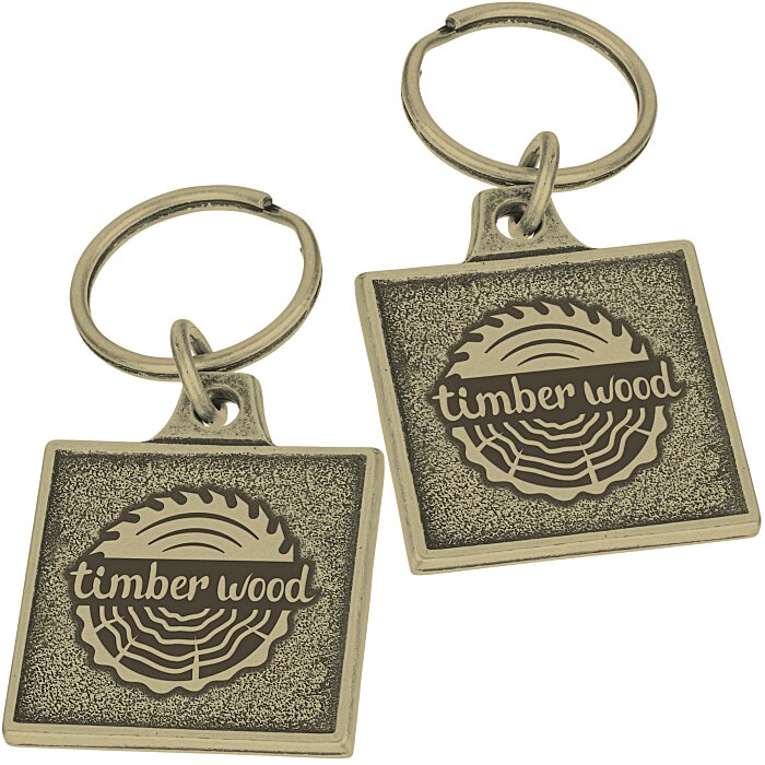 Custom Econo Metal Keychain - Square