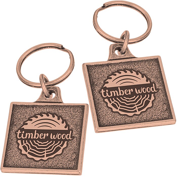 Custom Econo Metal Keychain - Square